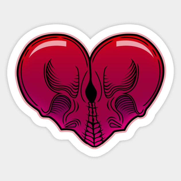 Valentine Sticker by Dracuria